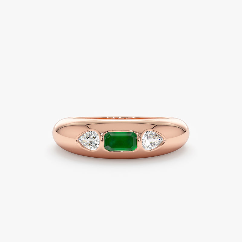 rose gold may birthstone band
