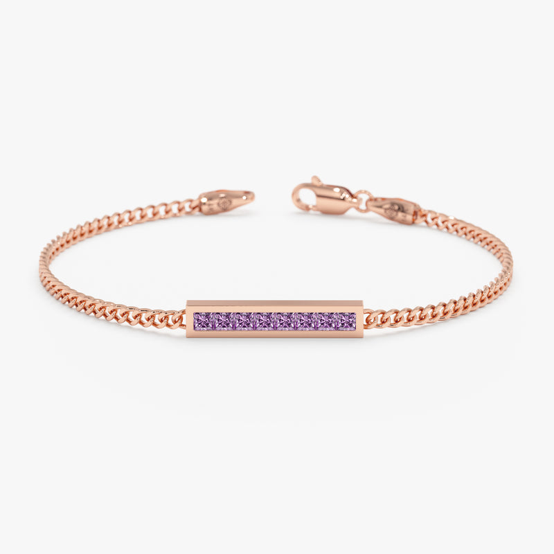 Amethyst Bar Bracelet, Kira