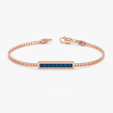 Blue Topaz Bar Bracelet, Kira
