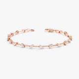 Zig Zag Diamond Station Bracelet,Bridal Shower Gift, Briseis