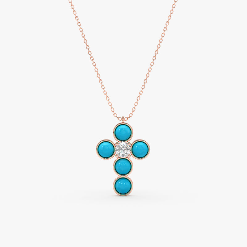 Turquoise Cross Pendant, Mirelda