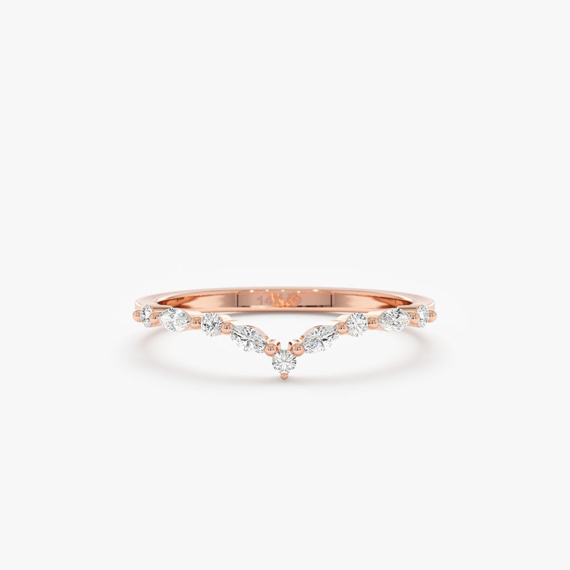 Oval and Round Diamond Nesting Ring