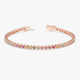 Rainbow Sapphire Tennis Bracelet, Evanthea