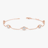 Oval Lab Diamond Station Bracelet, Caeloria