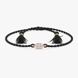 Emerald Cut Lab Diamond String Bracelet, Tierney