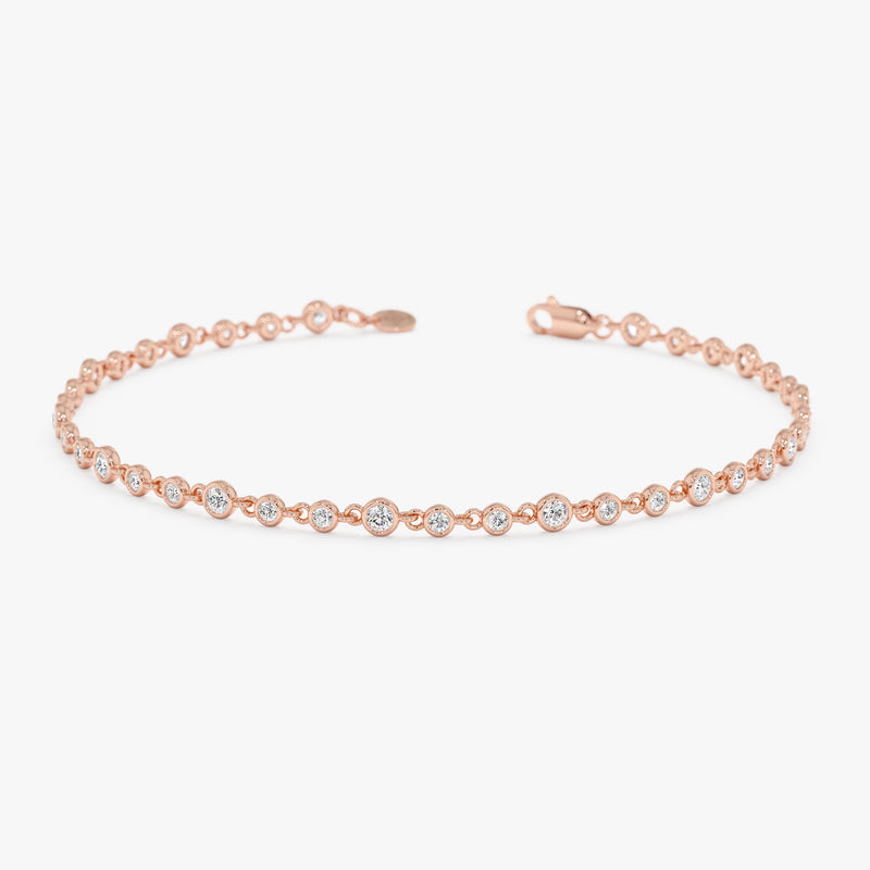 Graduated Lab Grown Diamond Tennis Bracelet, Vaelin