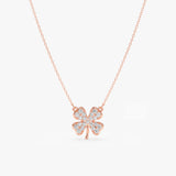 Lab Grown Diamond Clover Necklace, Sura