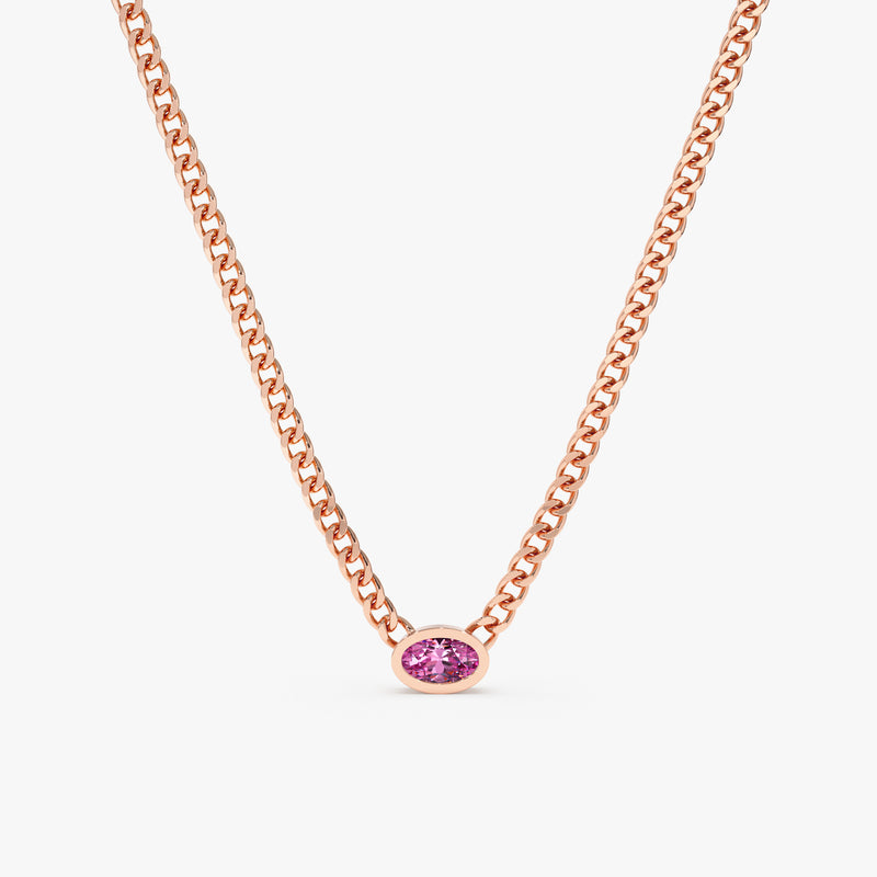 rose gold miami chain september necklace
