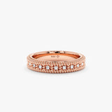 rose gold prong set thick ring