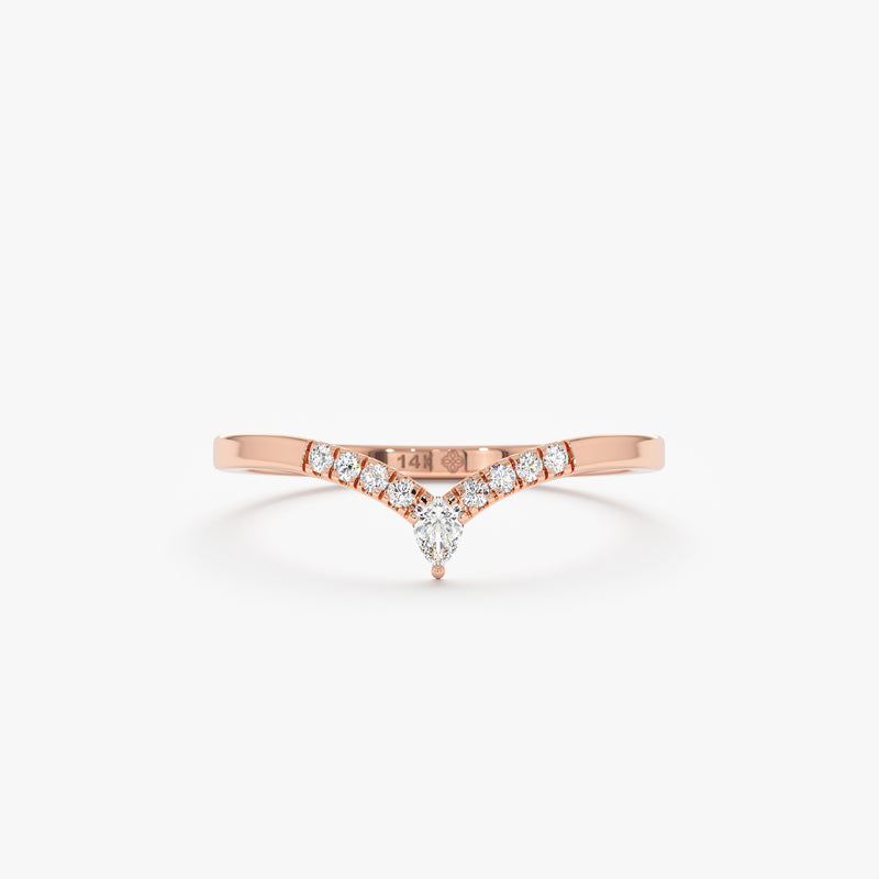 rose gold curved ring