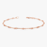 Solid Gold Bamboo Link Bracelet, Arianwen