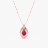 Vintage Inspired Pear Tourmaline Necklace, Naenia