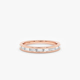 handmade in rose gold april birthstone band