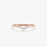 rose gold april birthstone nest ring