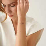 Princess Cut Ruby Cuban Chain Bracelet, Lyriavelle