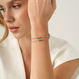 Princess Cut Ruby Cuban Chain Bracelet, Lyriavelle