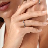 Ombre Blue Sapphire Eternity Ring, Azaria