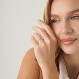 Gold Heart Eternity Ring, Lazra