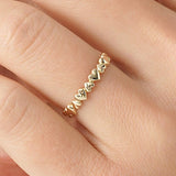 Gold Heart Eternity Ring, Lazra
