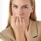 Solid Gold Rope Texture Cigar Band, Ona