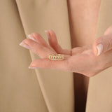 Solid Gold Rope Texture Cigar Band, Ona