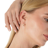 Bezel Solitaire Lab Grown Diamond Huggie, Zema