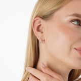 Bezel Solitaire Lab Grown Diamond Huggie, Zema