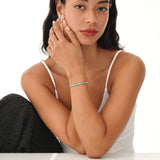 Turquoise and Lab Diamond Tennis Bracelet, Yelaina