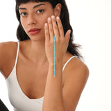 Turquoise and Lab Diamond Tennis Bracelet, Yelaina