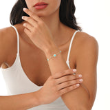 Vintage Turquoise Station Bracelet, Serelis