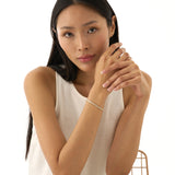 Solid Gold Oval Bezel Set Lab Grown Diamond Bracelet, Zorina