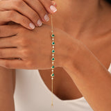 Heart Cut Lab Grown Emerald Bracelet, Thessira