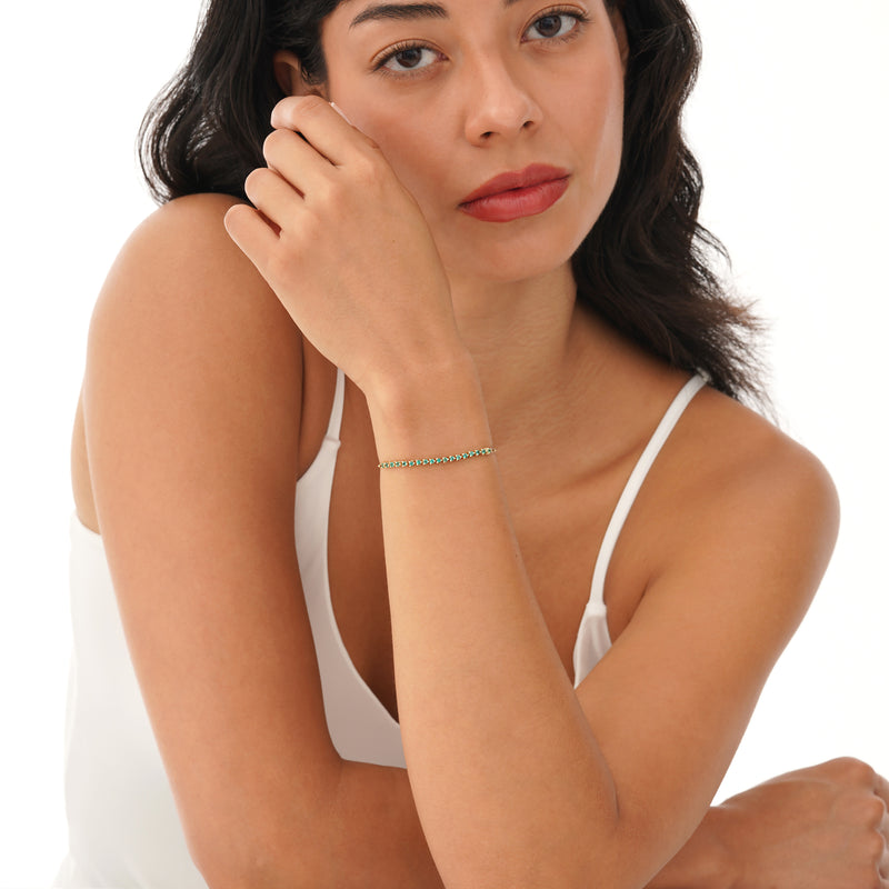 Lab Grown Emerald Bracelet, Velastra