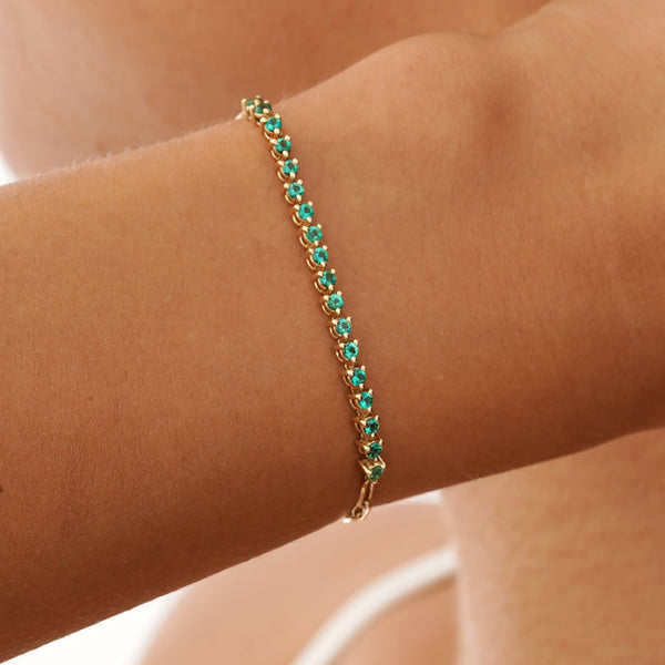 Lab Grown Emerald Bracelet, Velastra