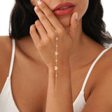 Pave Diamond Station Heart Bracelet, Anara