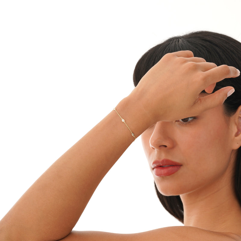 Marquise Diamond Station Bracelet, Lioraelle