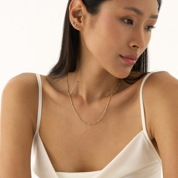 Gold Bar Link Chain Necklace, Unisex Gift, Arianwen