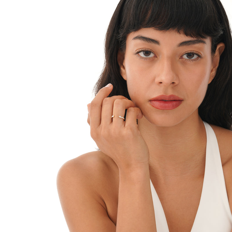 Lab Grown Marquise Diamond Cuff Ring, Isenora