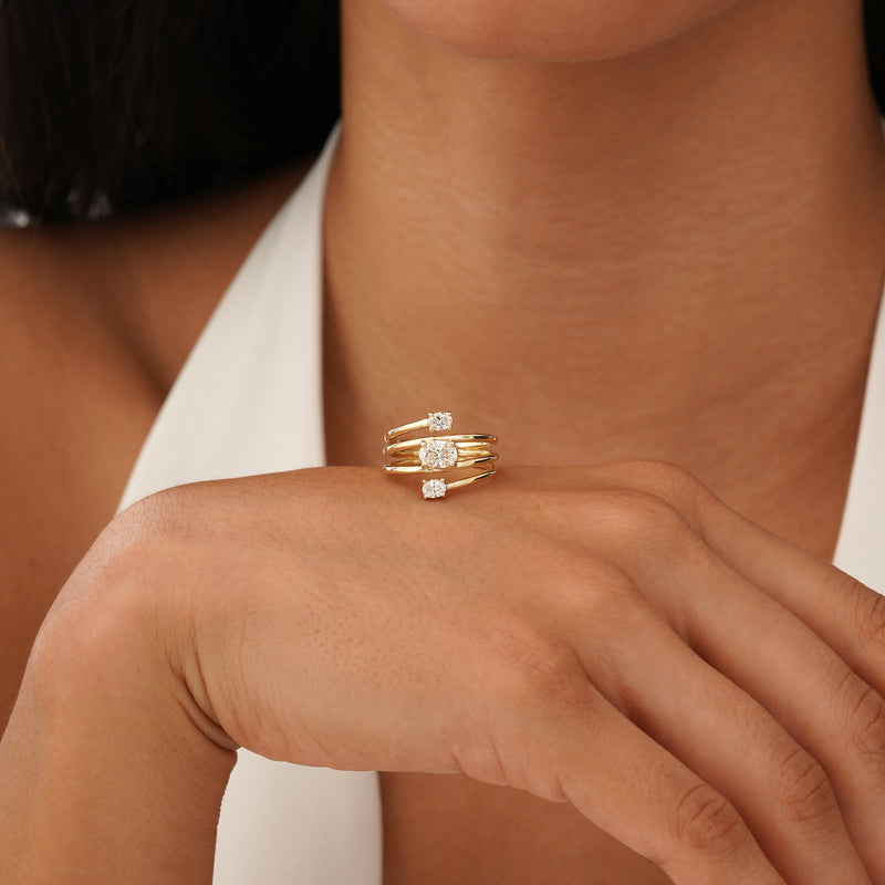 Lab Grown Diamond Coil Ring, Zavelle