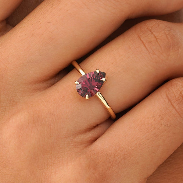 Natural Garnet Engagement Ring, Orelina