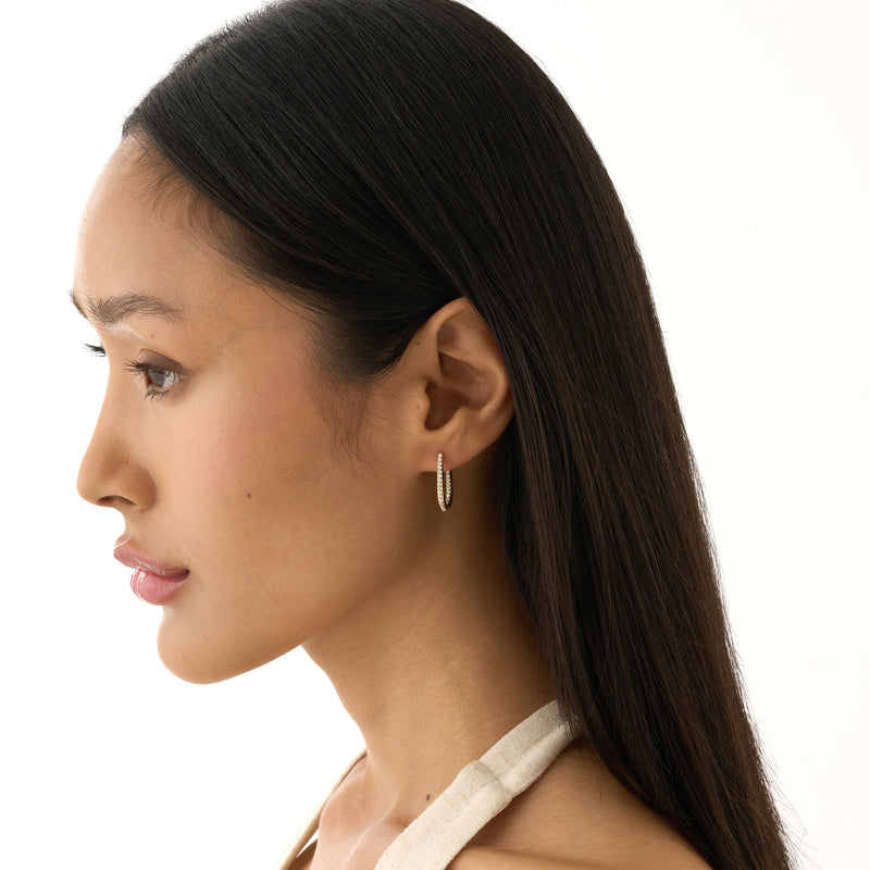 Oval Lab Grown Diamond Hoop,Virella