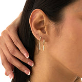 Lab Grown Diamond Bar Huggie, Nolira