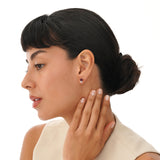 Unique Garnet and Lab Diamond Studs, Agnes