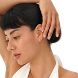 Gold Beaded Clover Stud Earrings, Tirania