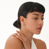 Blue Topaz Chain Earrings, Zeloria