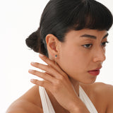 Blue Topaz Chain Earrings, Zeloria