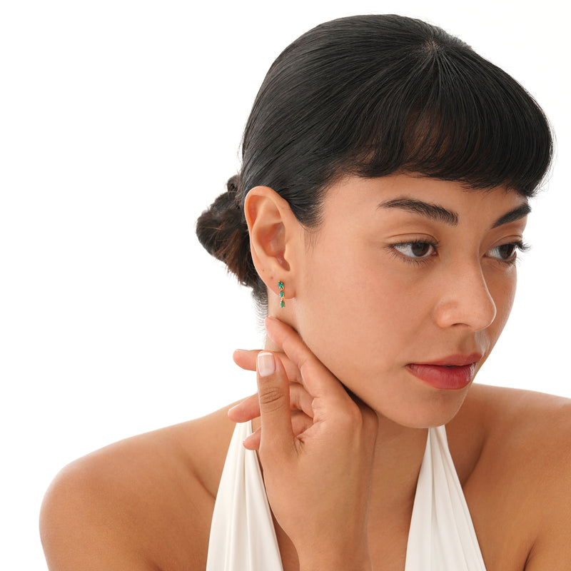 Emerald Drop Earrings, Alarielle