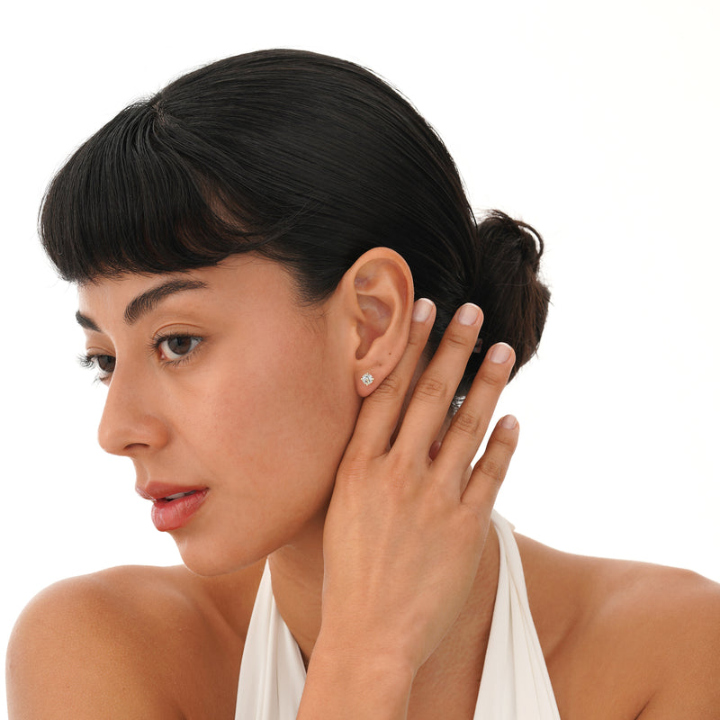 Petite Natural Aquamarine Stud Earrings, Norelia