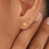 Yellow Sapphire Stud Earrings, Raveline