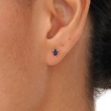 Petite Pear Cut Natural Sapphire Studs, Ismerie